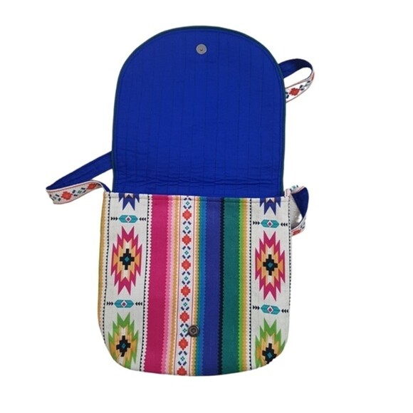 Messenger Multicolor Crossbody Bag 9.5"x 9.5" - Festival Fairy Boho Hippie - Picture 3 of 7